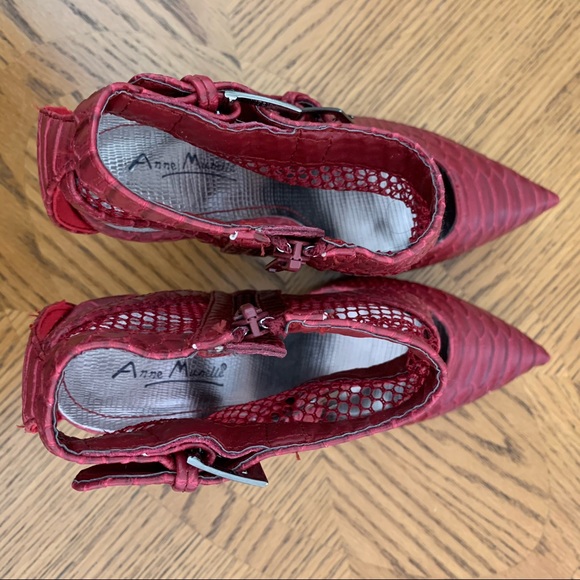 Red Snakeskin Heels - Picture 7 of 10